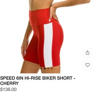 AN 6in Hi-Rise Biker Short - Red